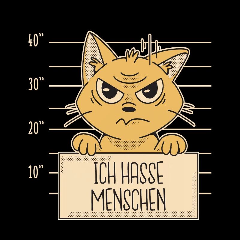 Katze Ich hasse Menschen