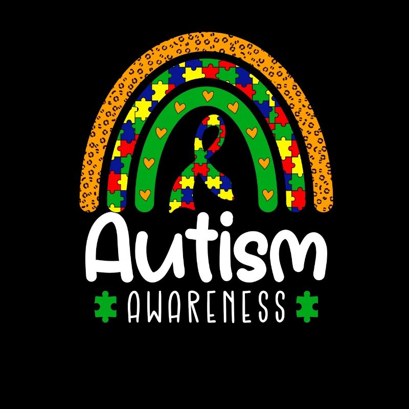Leopard Rainbow Print - Autism Awareness
