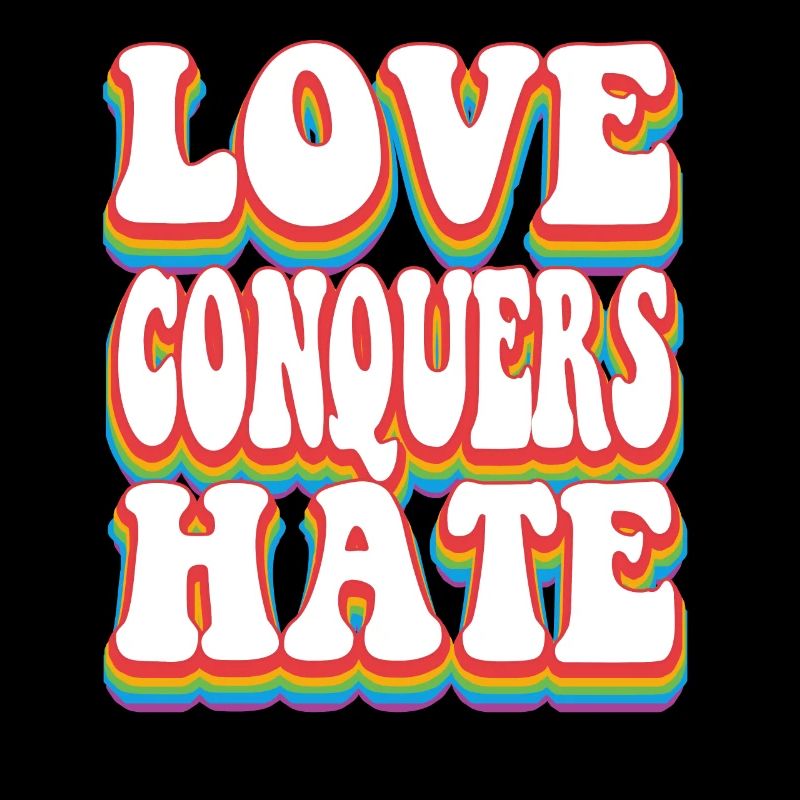 Liebe besiegt Hate Pride Regenbogen LGBTQ+