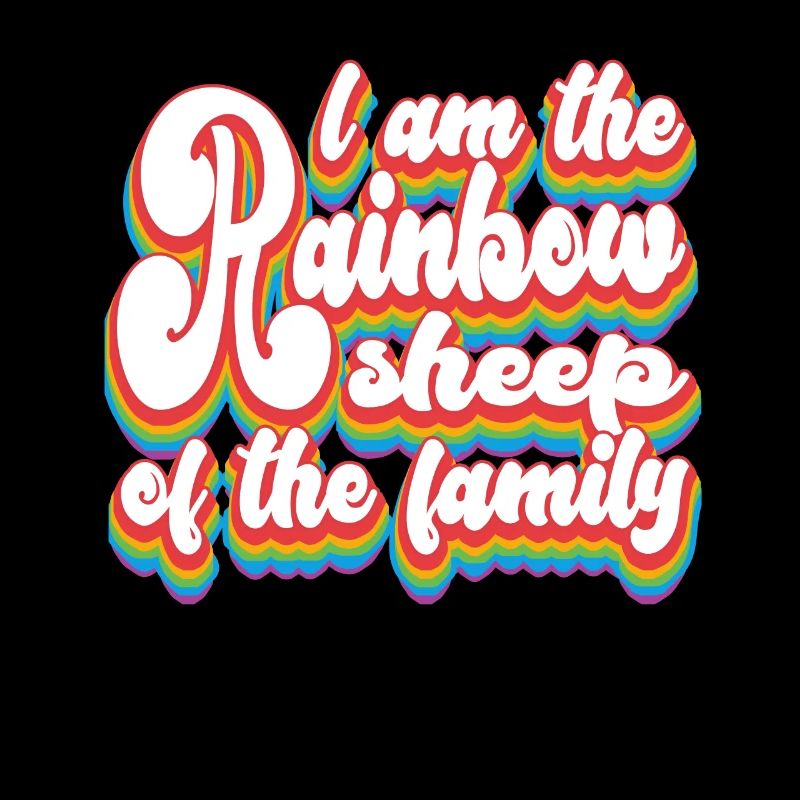 Ich bin das Regenbogenschaf der Familie - Pride