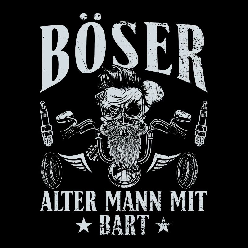 Böser alter Mann mit Bart