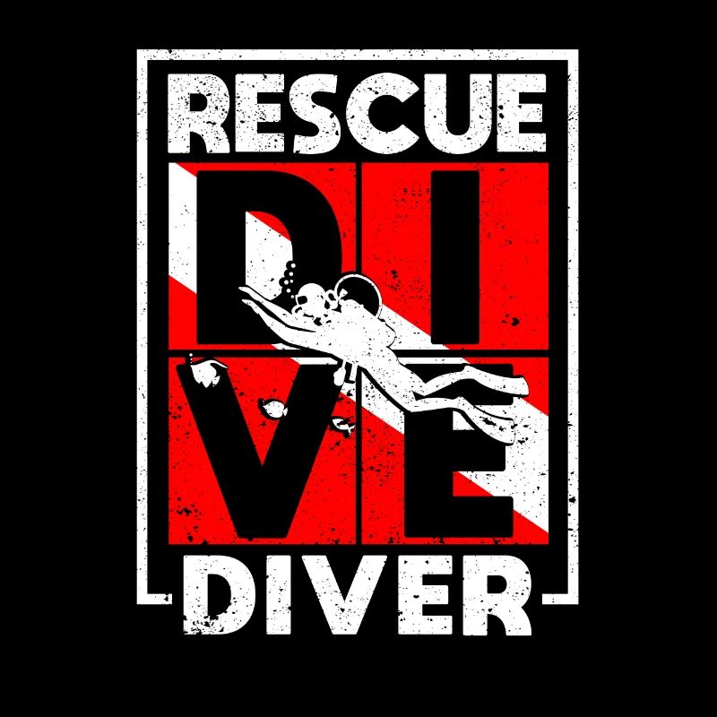 Diving Rescue Diver Flag Diver Instructor