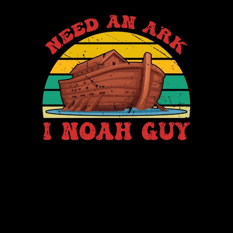 Retro Vintage Need An Ark I Noah Guy Christian Fun