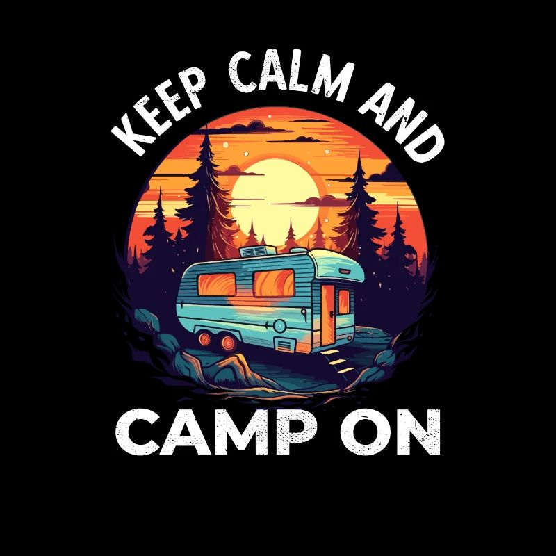 Keep Calm and Camp On Camping Hiking
