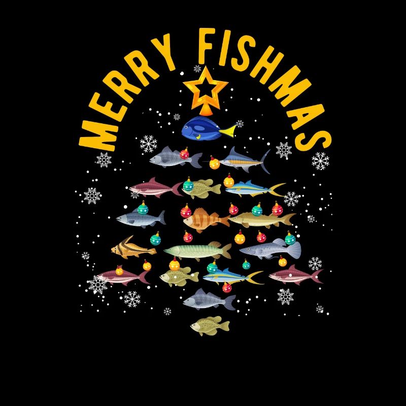 Merry Fishmas Funny Christmas Tree Lights Fish