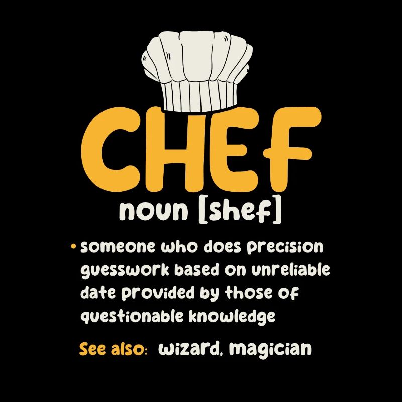 Chef Définition Funny Dictionary Cooking