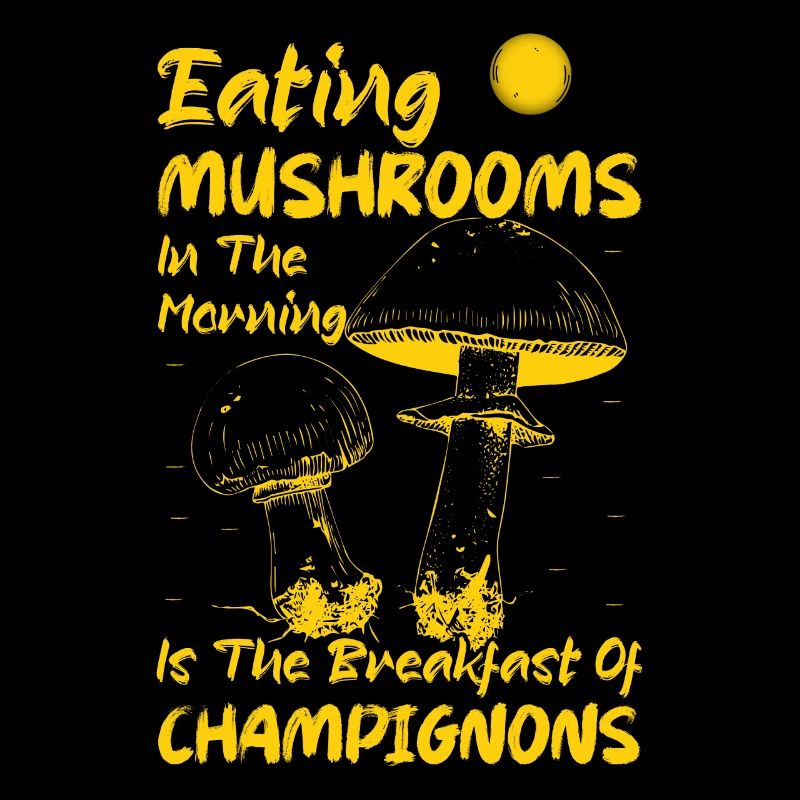 Manger des champignons dans le champignon mycologue du matin