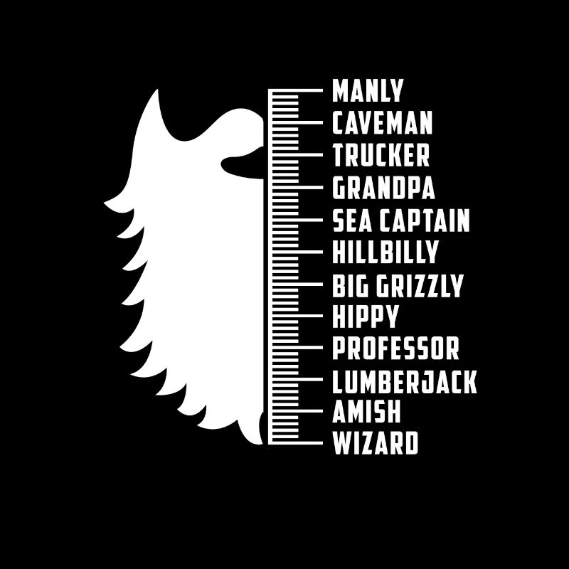 Beard Growth Chart Funny Manly Beardedman Mustache