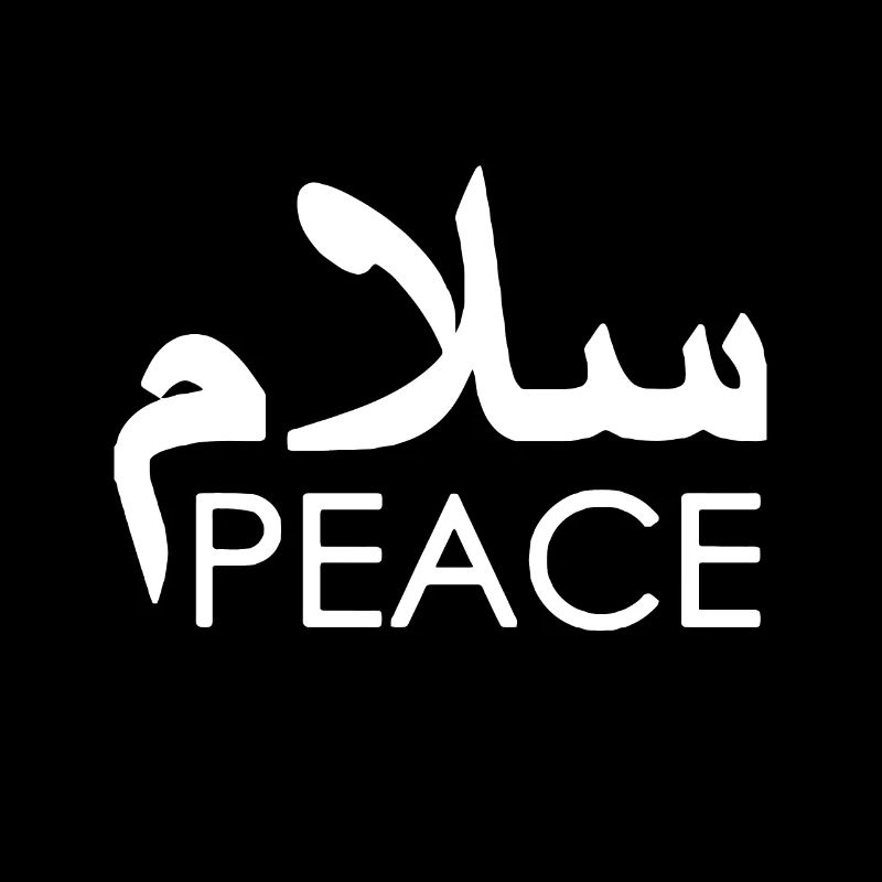 Salam Word Peace Arabic Language Alphabet Gifttypo