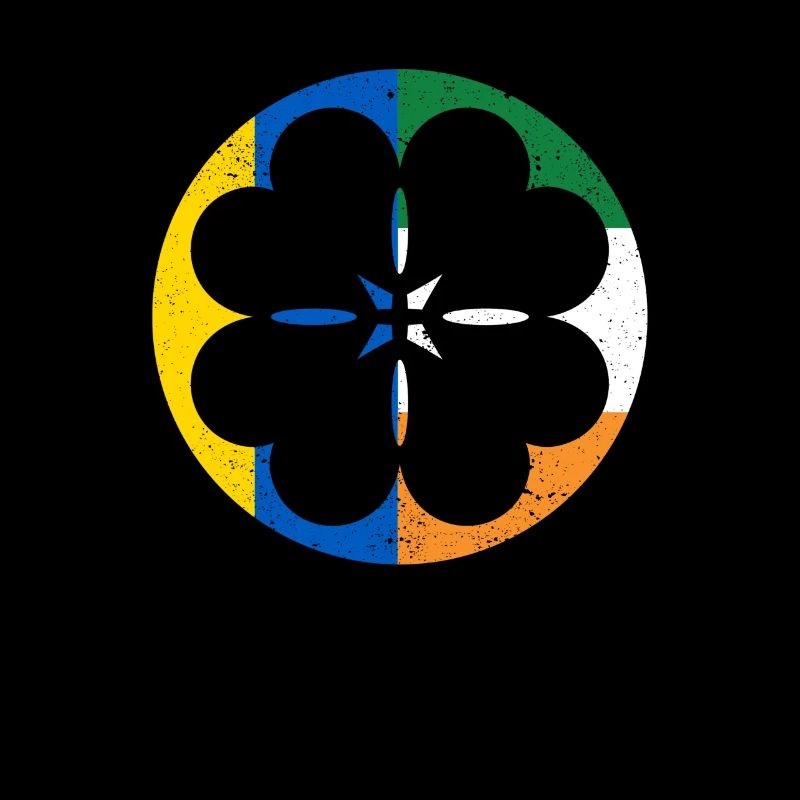 Drapeau ukrainien irlandais trèfle trèfle