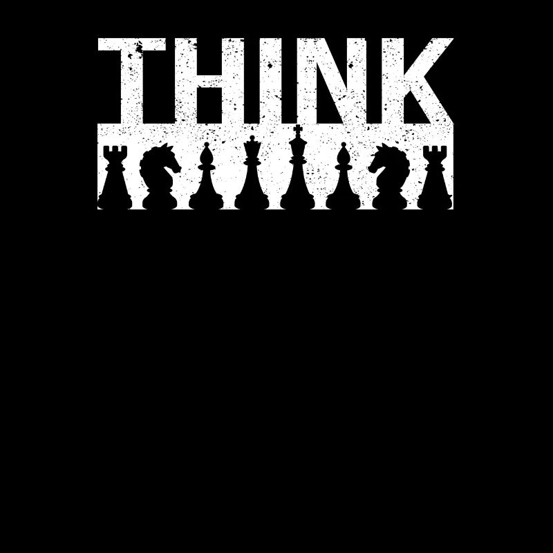 Think Distressed Cool Vintage Chess Master Club Pl