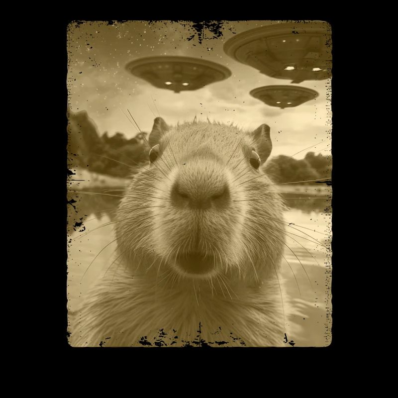 Funny Capybara Selfie