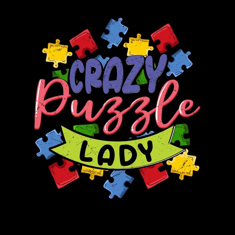 Crazy Puzzle Lady Jigsaw Puzzle Piece