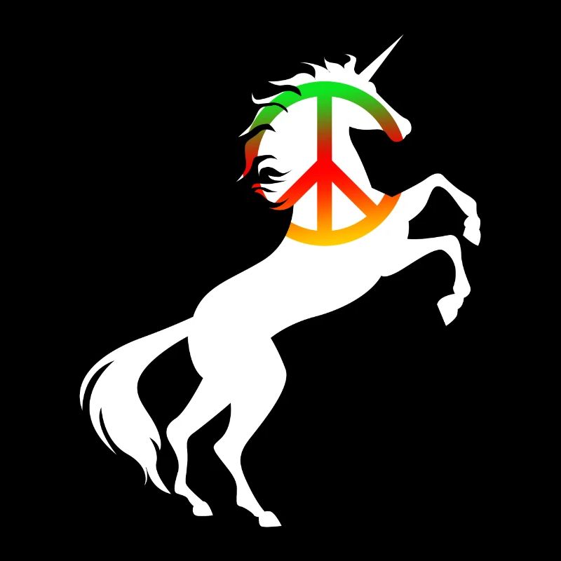 Peace Symbol Unicorn TShirt Cool Harmony Magical