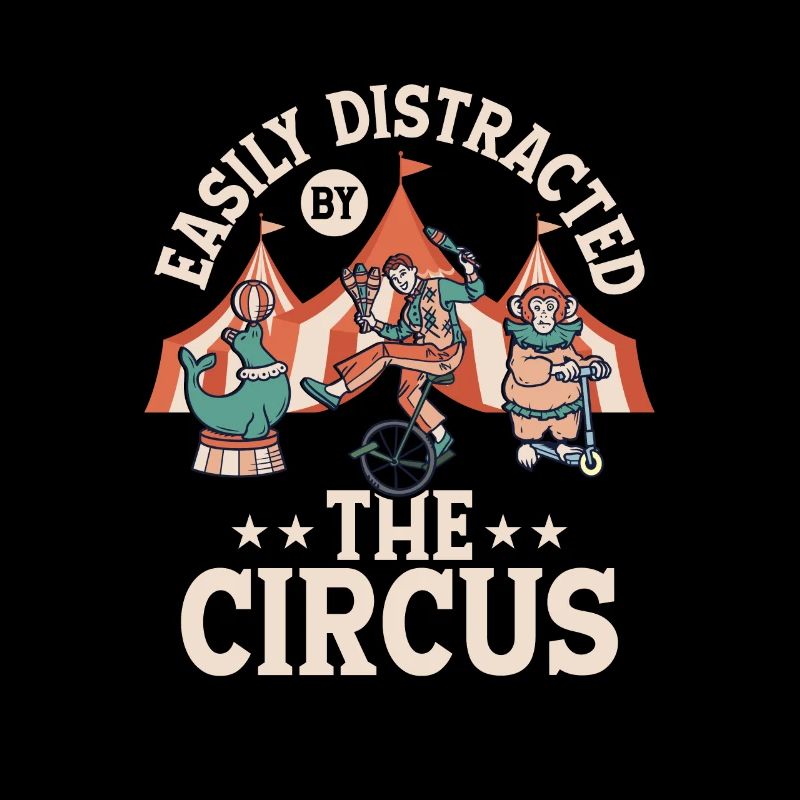 Facilement distrait par la partie thème du costume de cirque