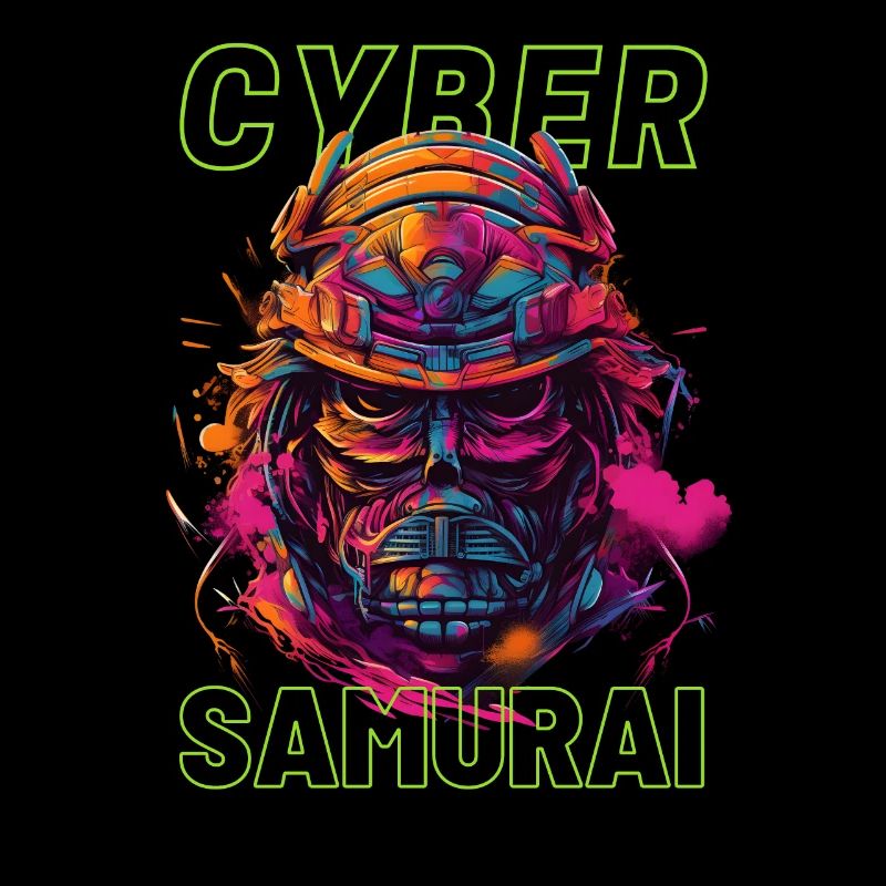 Futuristischer Cyber Samurai - moderner Krieger