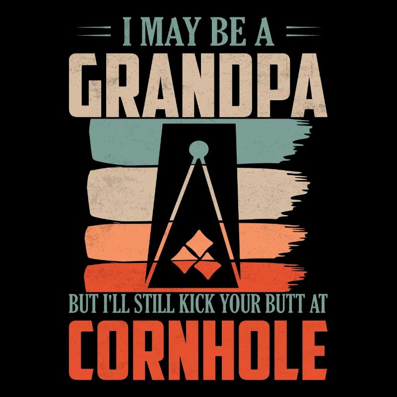 Funny Grandpa Cornhole Bean Bag Toss Player
