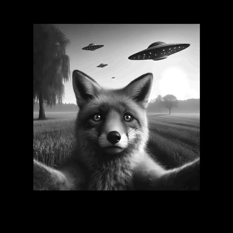 Fox Reynar Funny Graphic Selfie with UFOs Weird Al