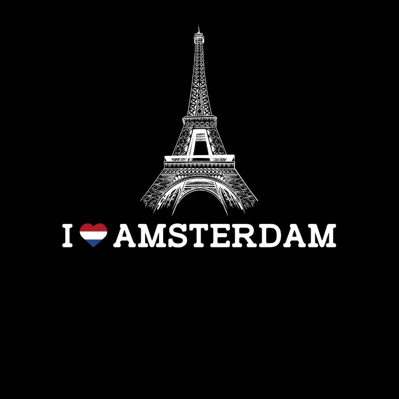 J’aime la Tour Eiffel Pays-Bas Coeur Drapeau Cool