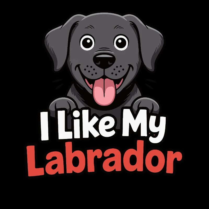 J’aime mon chien labrador que j’adore