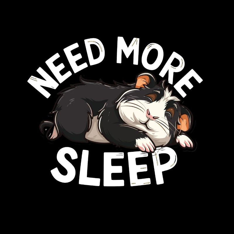 Plus de sommeil s’il vous plaît drôle cochon d’Inde conception