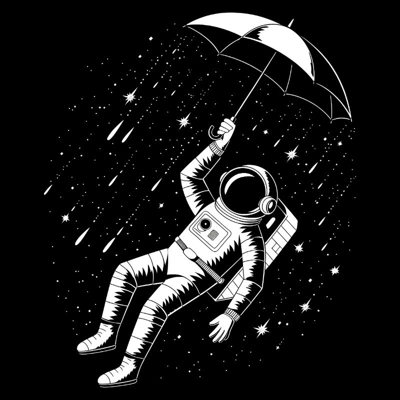 Astronaut im Regen - Space Design