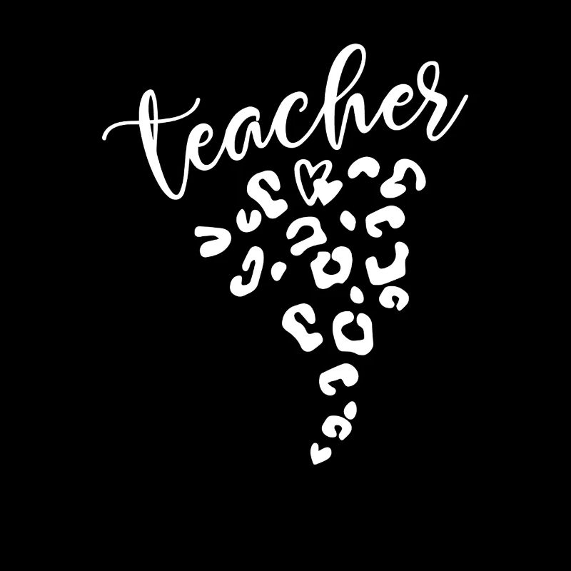 Teacher Leopard Heart Design for Educators