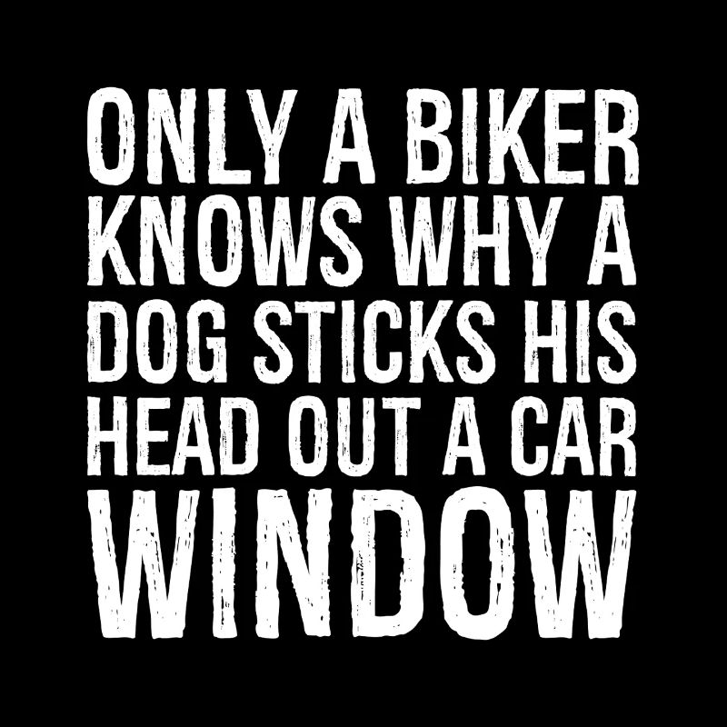 Nur ein Biker weiß, warum ein Hund seinen Kopf steckt ou
