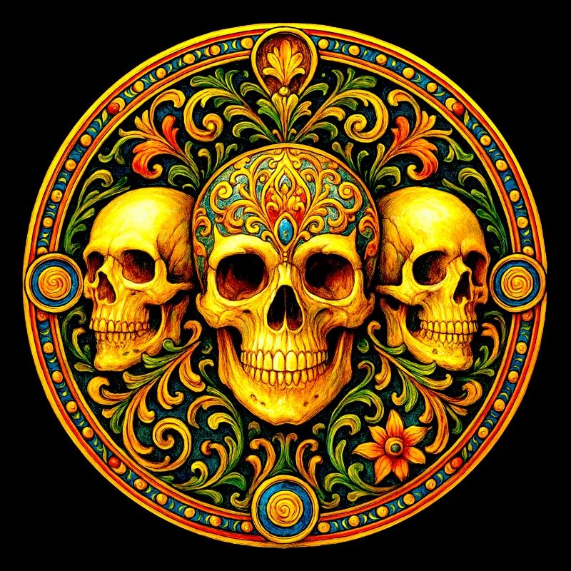 Jugendstil-Schädel