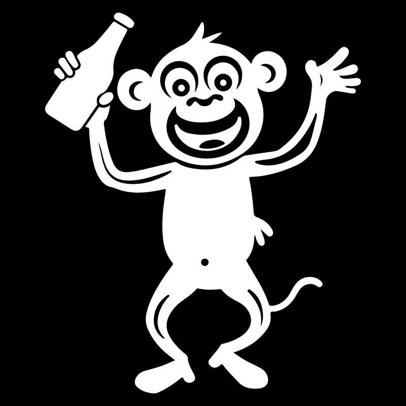 Affe Bierflasche