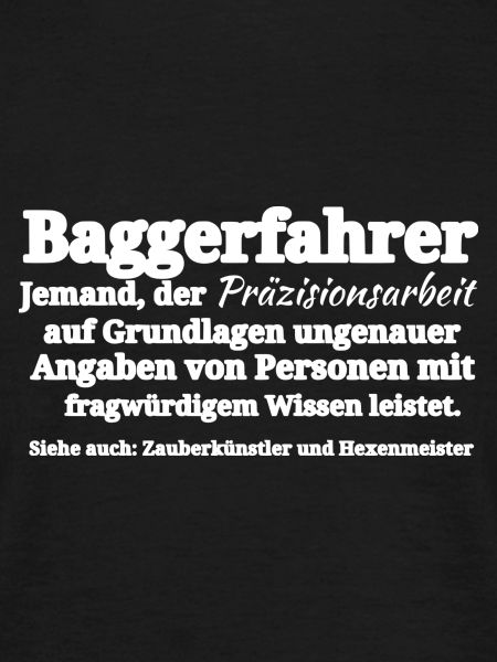 baggerfahrer tshirt Geschenkidee