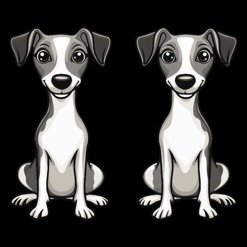 Whippet Hund Comic
