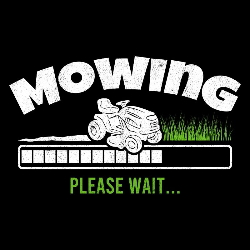 Lawn Mowing Please Wait Lawnmower Grass Cutter Mow