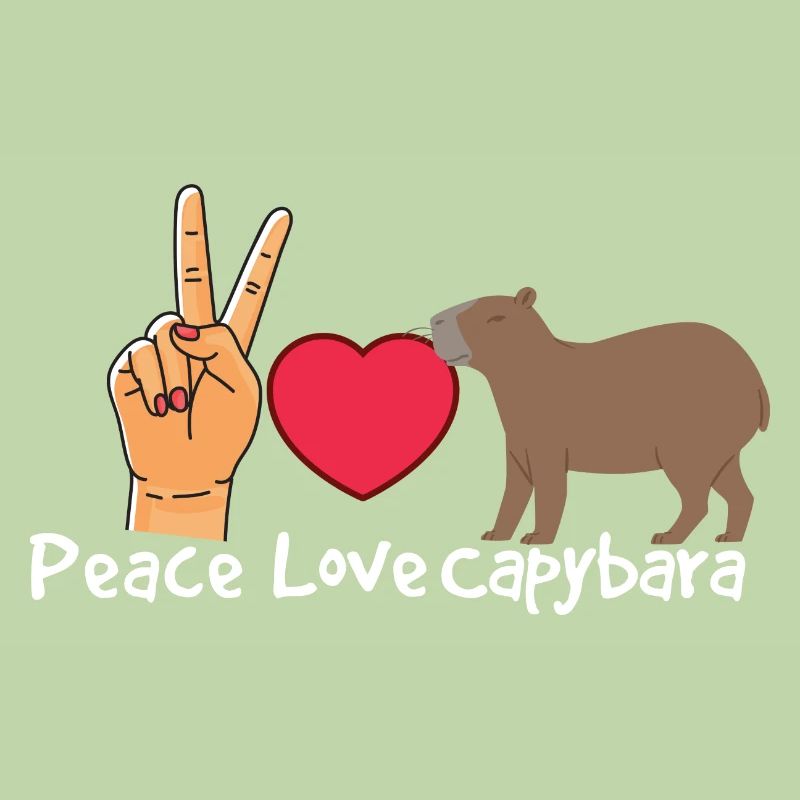 Frieden Liebe Capybara Capybara Tierpark