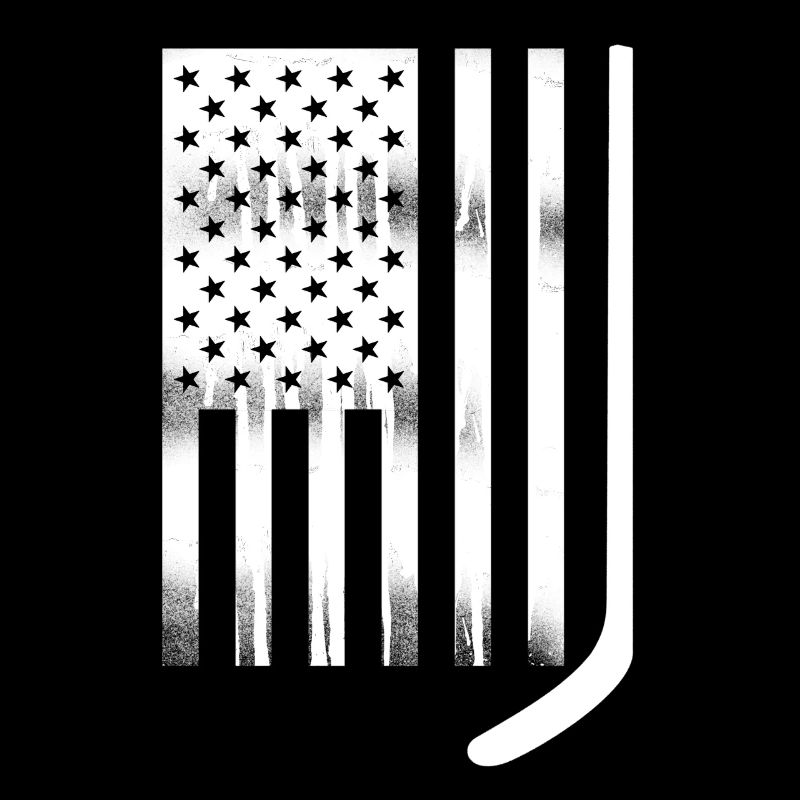 Bâton de hockey blanc drapeau américain