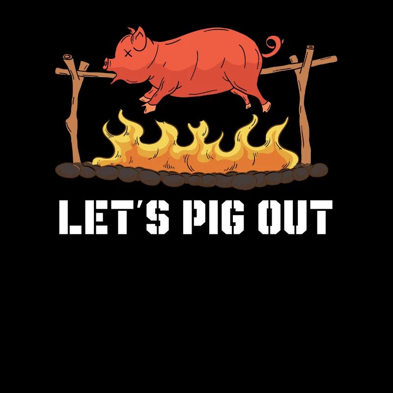 Cadeau de viande de gril barbecue Campfire Let's Pig