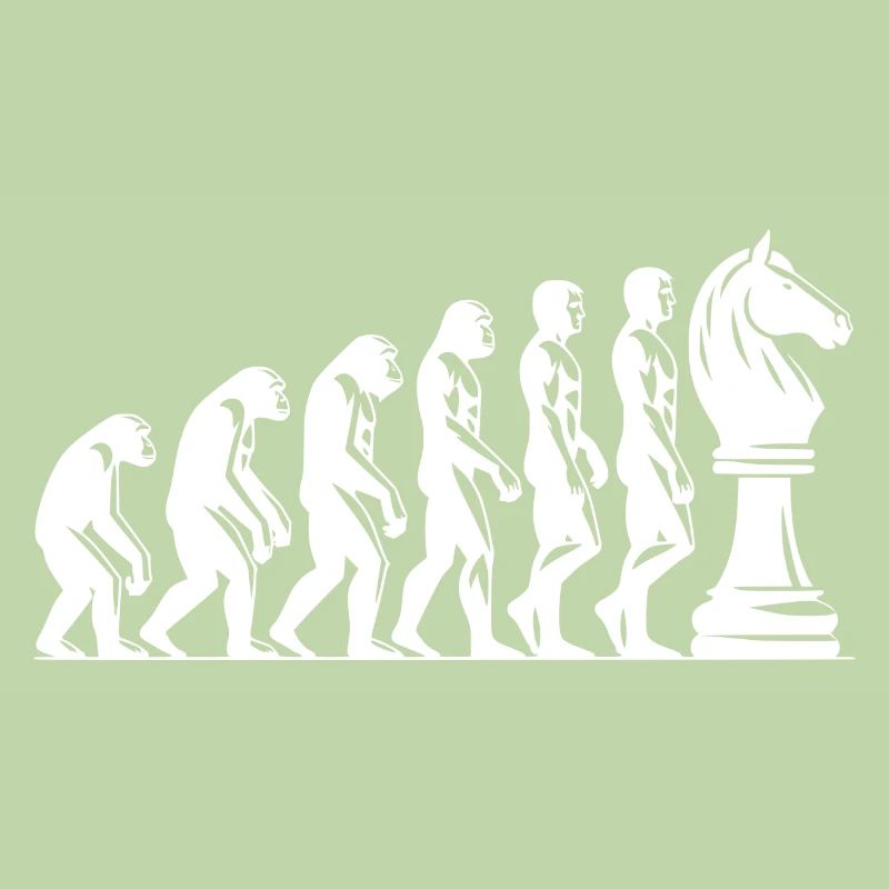 Evolution Schach lustiges Design