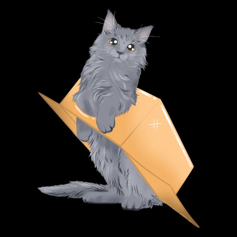 Cat in a cardboard box