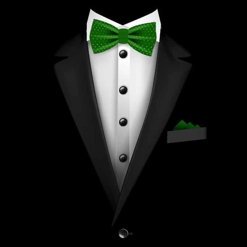 Tuxedo with a Green Bowtie For Weddings And