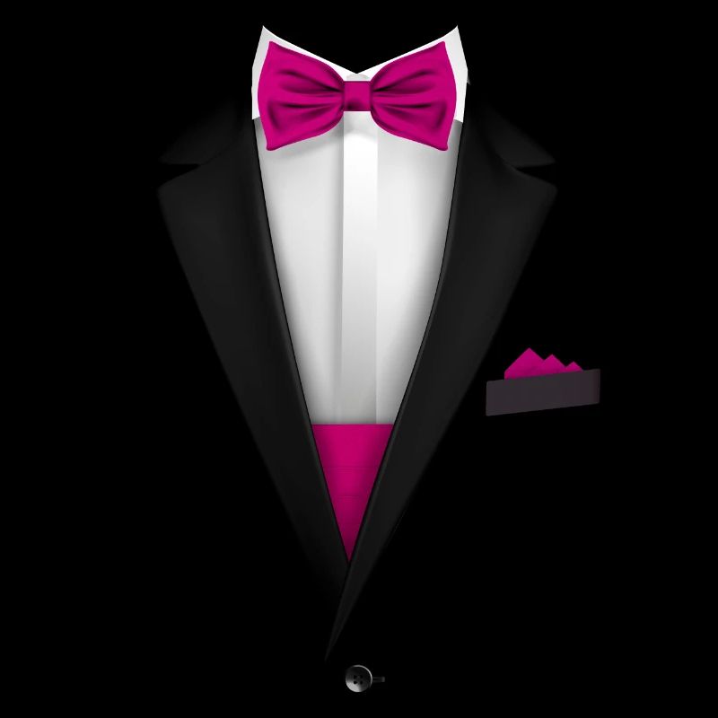 Conception de smoking avec noeud papillon rose pour les mariages et