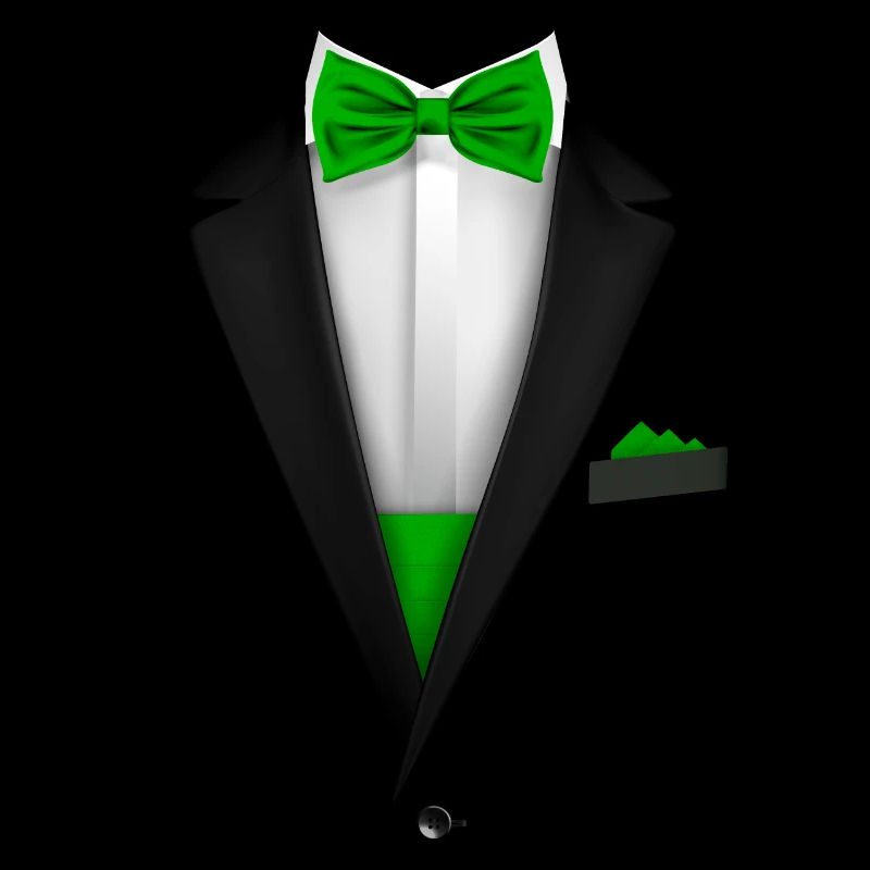 Conception de smoking avec noeud papillon vert pour les mariages et
