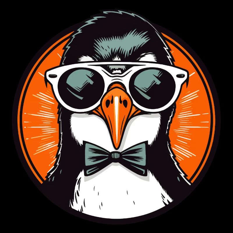 Pinguin mit Sonnenbrille, Antarktisvogel