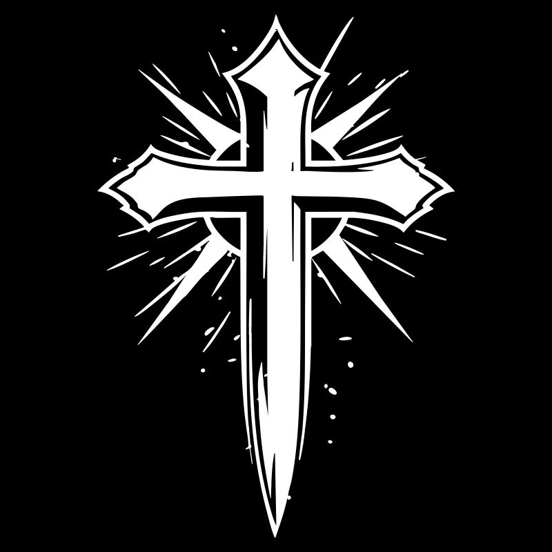 Christliches Kreuz mit Schein-Effekt