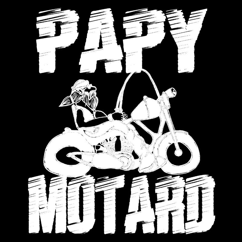 Papy Motard blanc