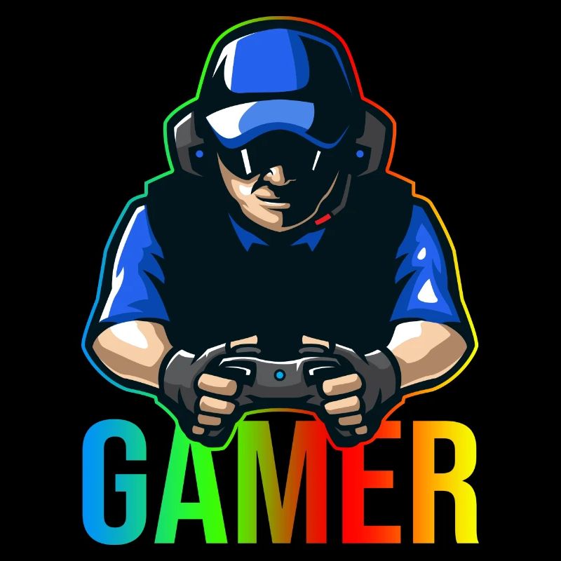 Gamer with controller gift for gamers and gamblers