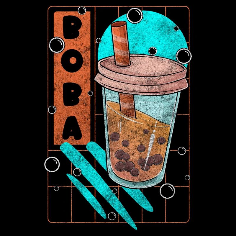 Boba Tea Pearl Milk Geschmack Bunt