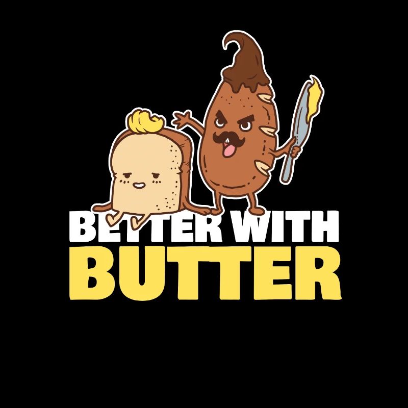 Better With Butter Bread & Pan Cool Mustache Knife