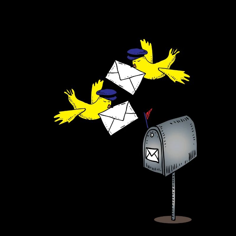Lettre oiseau comme cadeau de postier de profession