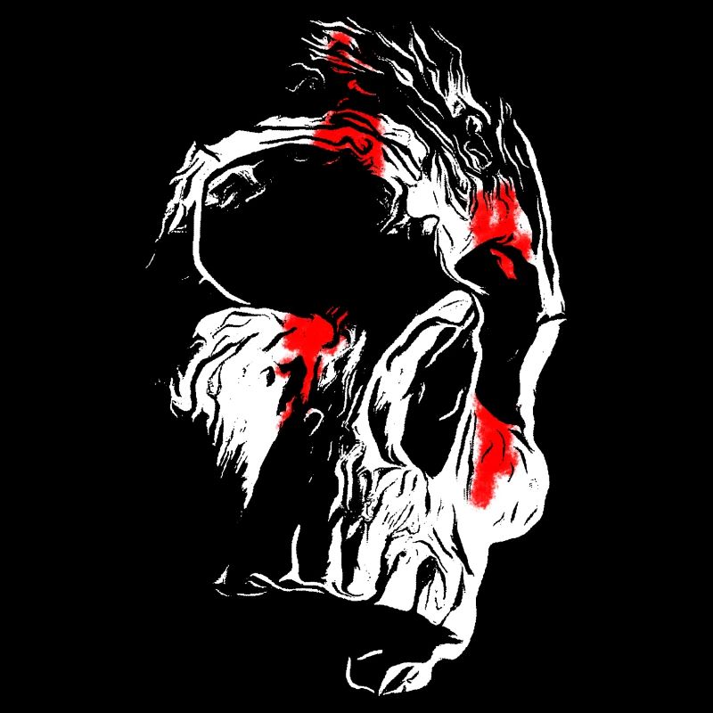 Dead horror clown - skull skull skull