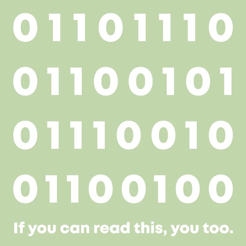 Nerd im Binärcode